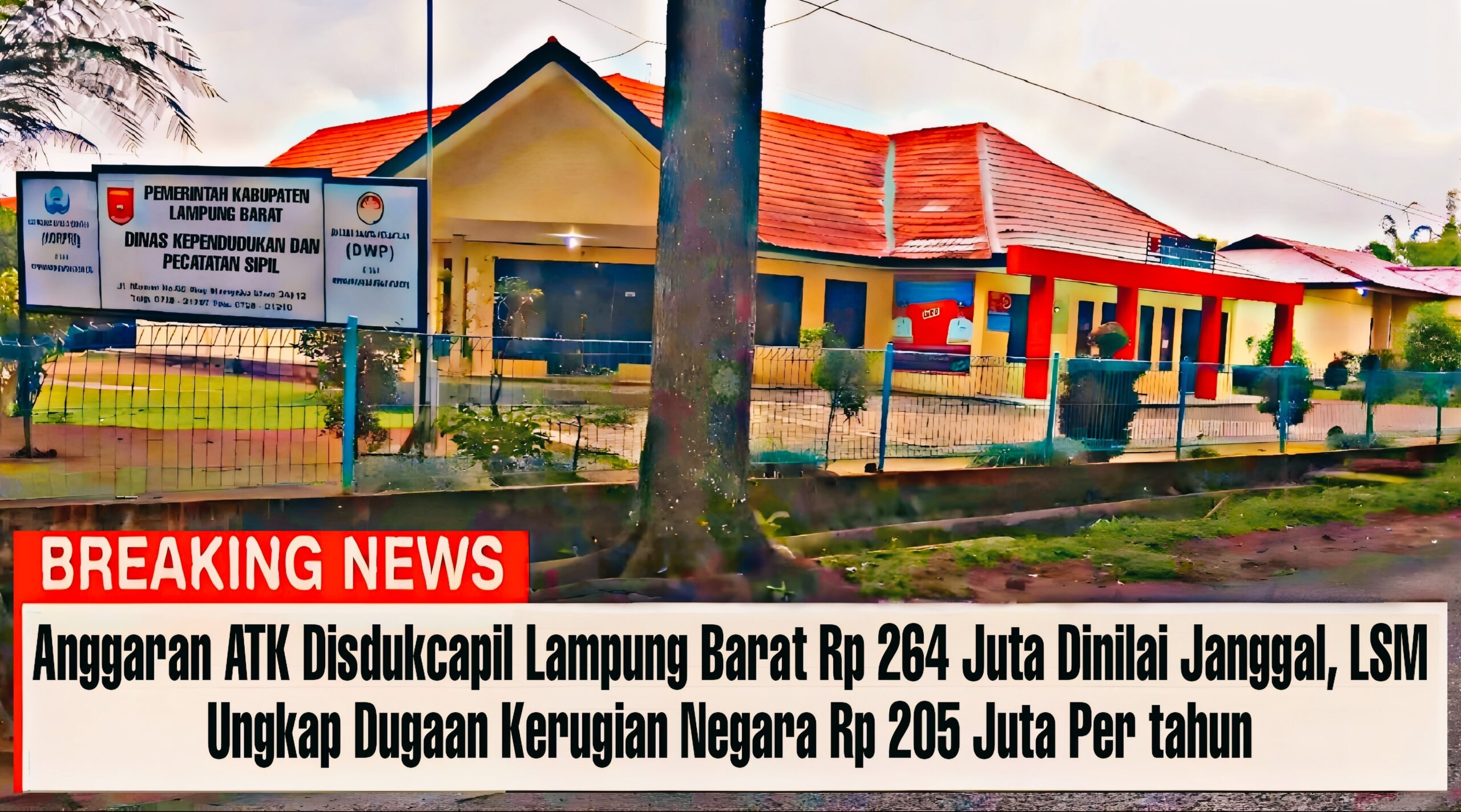 Dugaan Kerugian Negara Rp 205 Juta Per tahun di Disdukcapil Lampung Barat 2 Anggaran ATK Disdukcapil Lampung Barat Rp 264 Juta Dinilai Janggal, LSM Ungkap Dugaan Kerugian Negara Rp 205 Juta Per tahun