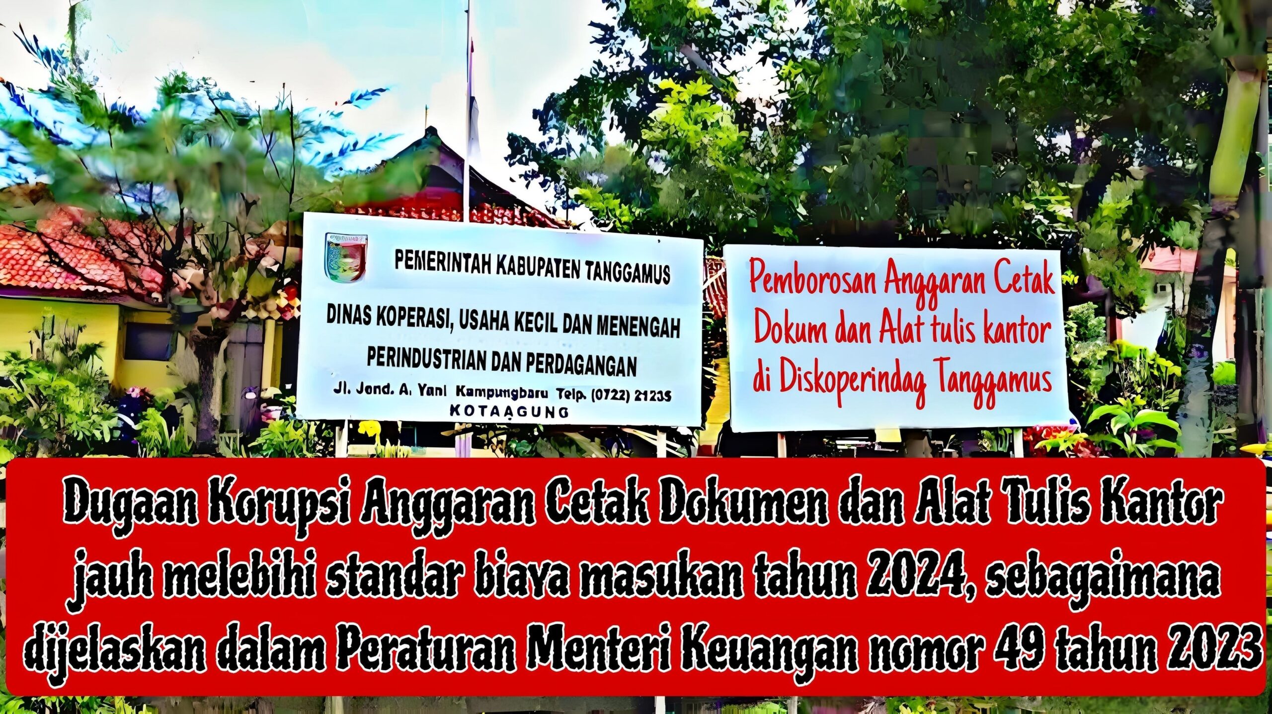 Pemborosan Belanja Alat Bahan Dinas Koperasi Kabupaten Tanggamus 1 Pemborosan Belanja Alat Bahan Dinas Koperasi Kabupaten Tanggamus