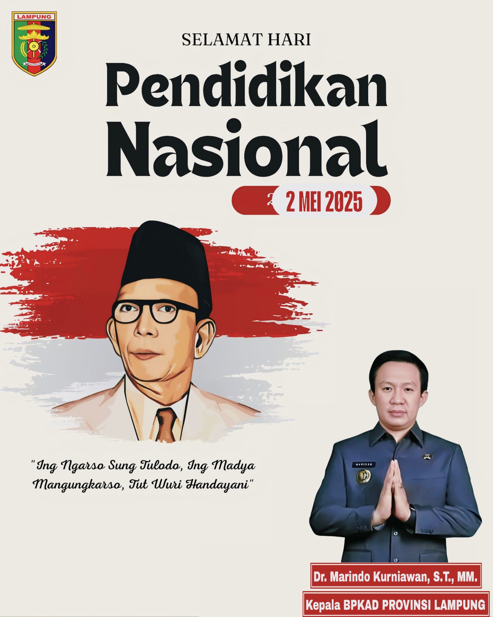Kepala BPKAD Lampung, Dr. Marindo Kurniawan Ucapkan Selamat Hari Pendidikan Nasional 2025: Pendidikan Berkualitas, Fondasi Lampung Berjaya 1 Kepala BPKAD Lampung, Dr. Marindo Kurniawan Ucapkan Selamat Hari Pendidikan Nasional 2025