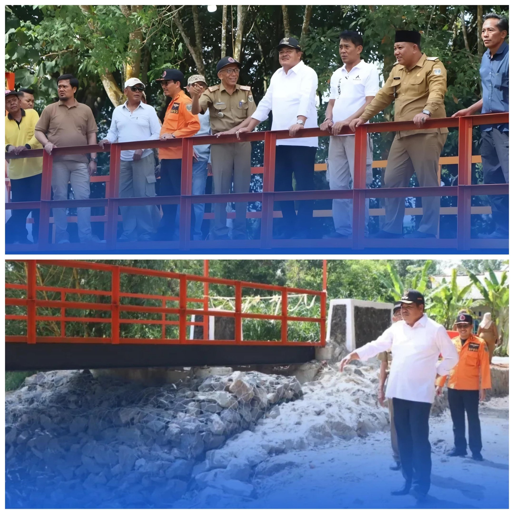 Peresmian Pembangunan Jembatan Pasca Bencana oleh Bupati Lampung Tengah