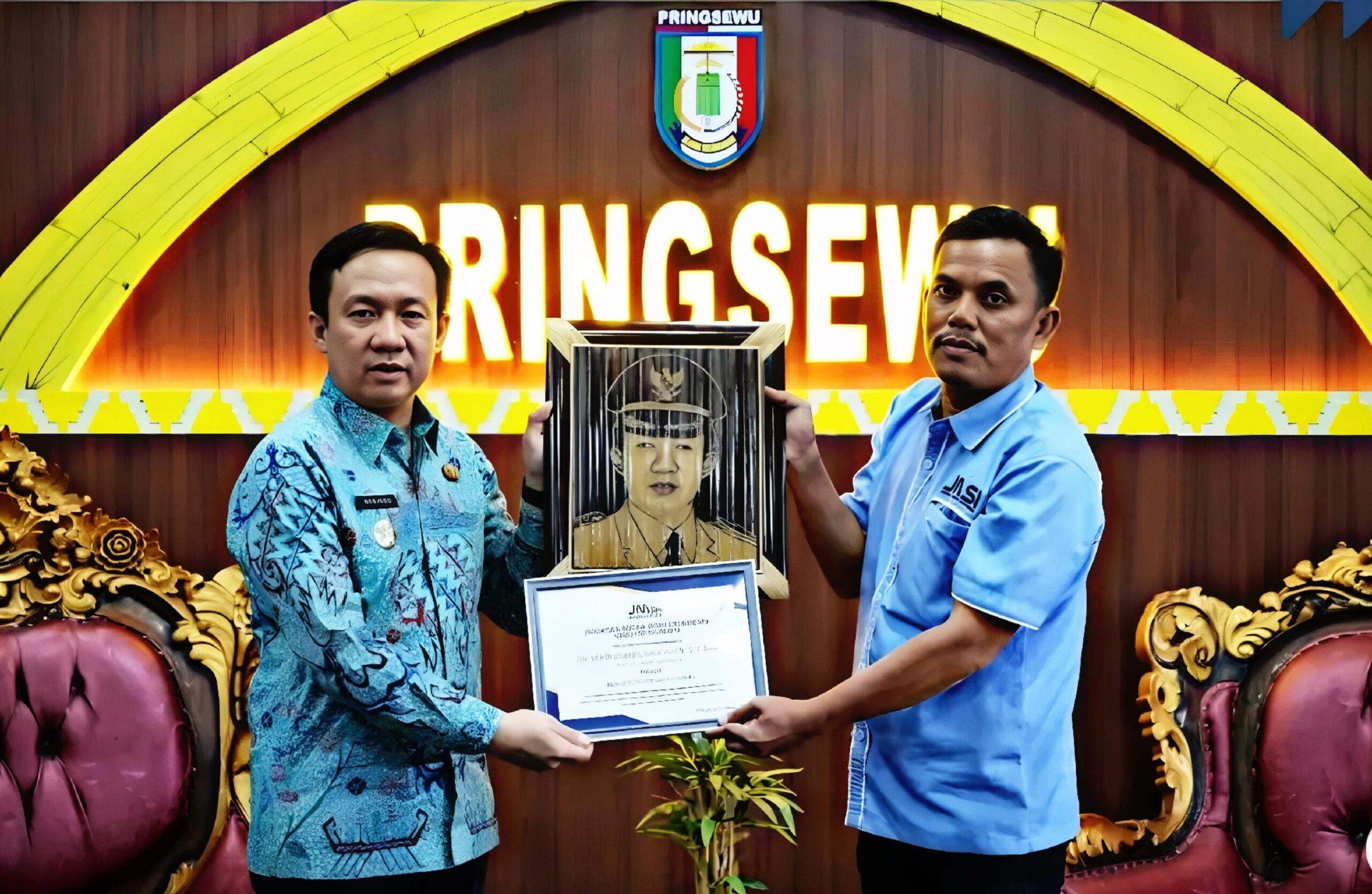 Penghargaan JMSI Pringsewu kepada PJ. Bupati Dr. Marindo Kurniawan: Bapak Penggerak Bambu