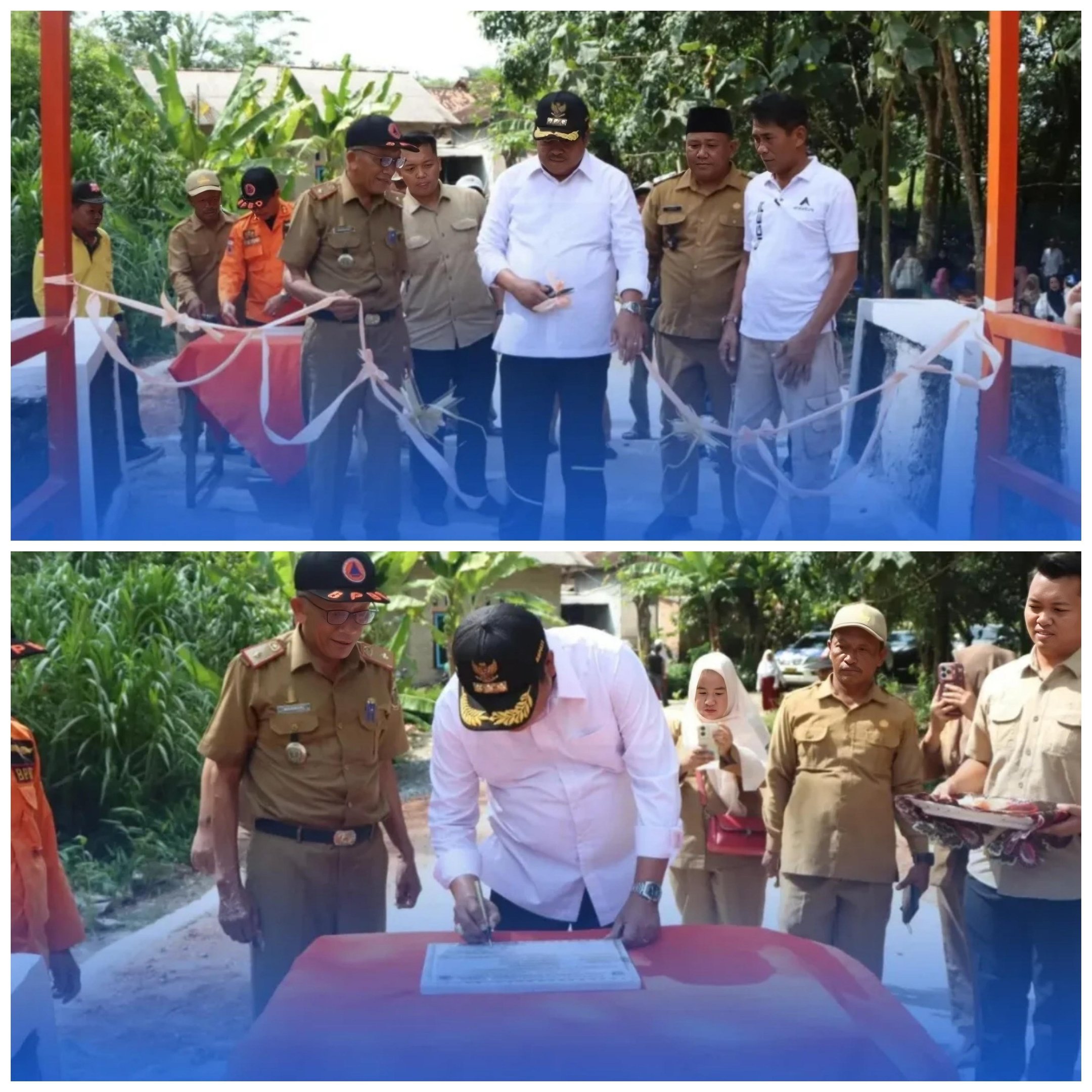 Peresmian Pembangunan Jembatan Pasca Bencana oleh Bupati Lampung Tengah