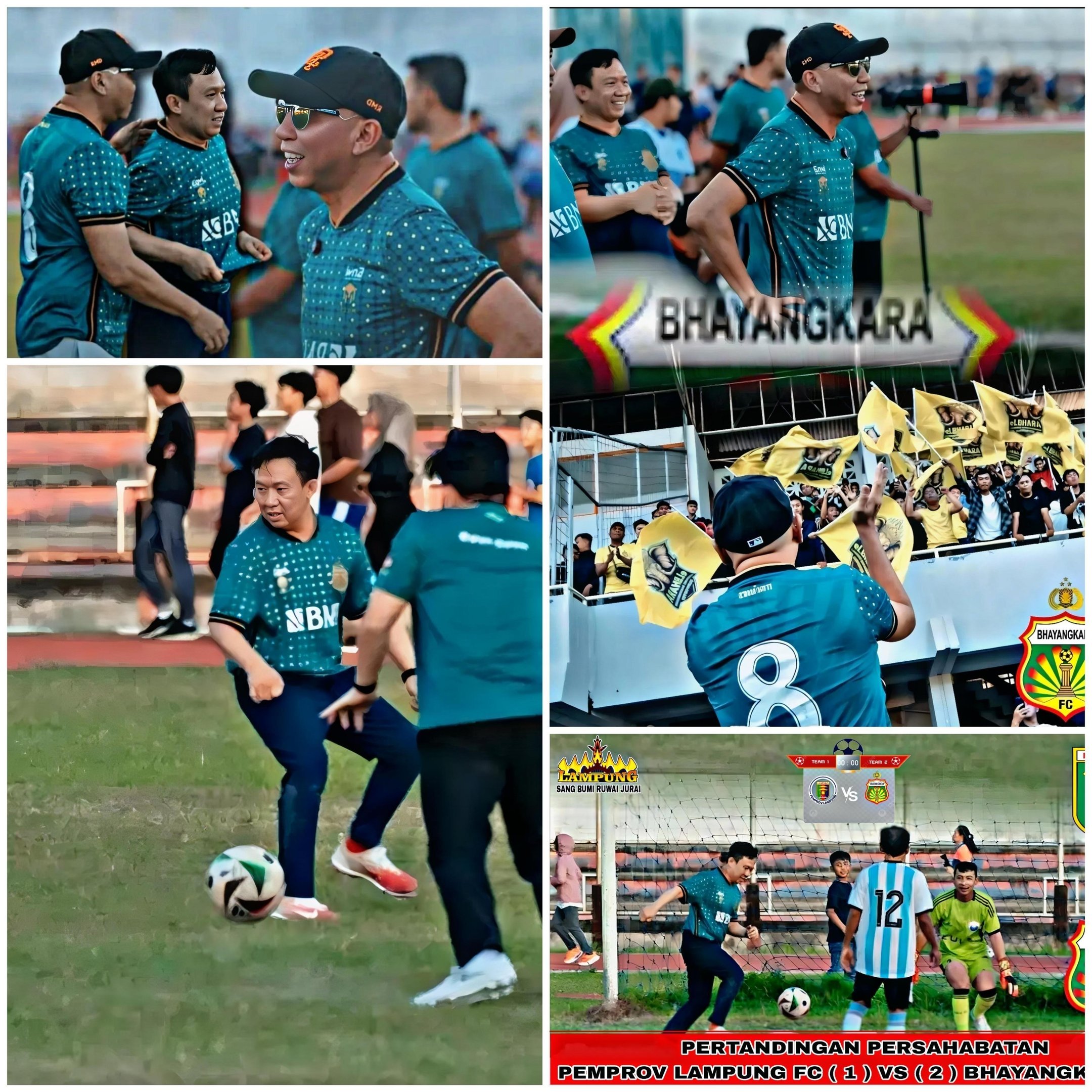 Semangat Lampung Maju: Gubernur Rahmat Mirzani Djausal dan Kepala BPKAD Marindo Kurniawan Sambut Bhayangkara FC 1 Semangat Lampung Maju
