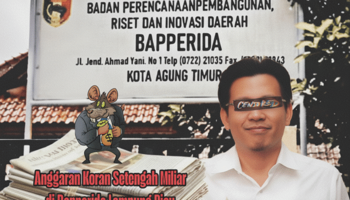 Anggaran Koran Setengah Miliar di Bapperida Tanggamus Picu Dugaan Korupsi