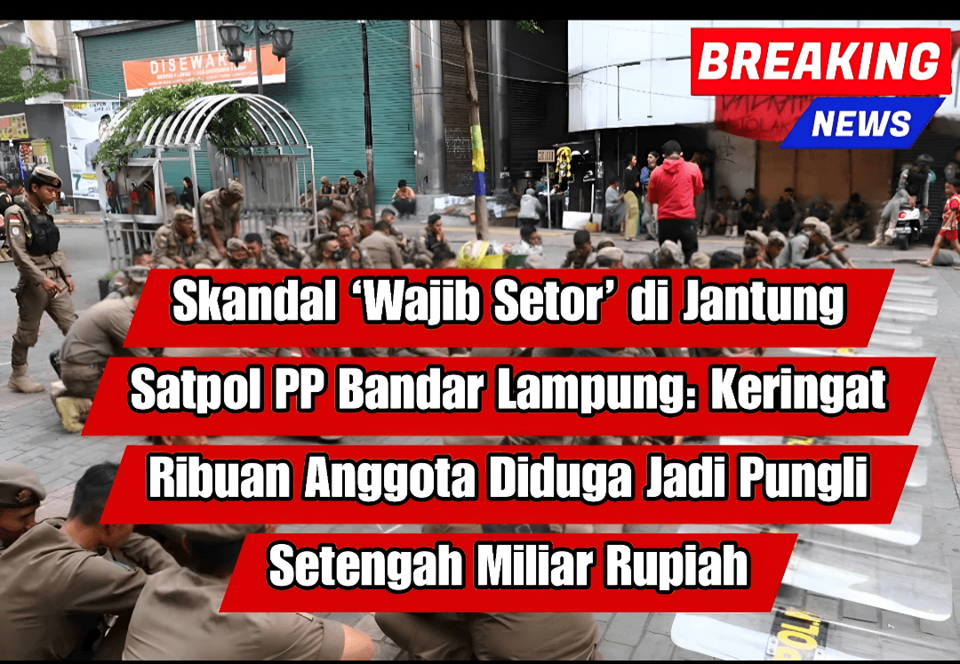 Skandal Wajib Setor di Jantung Satpol PP Bandar Lampung: Keringat Ribuan Anggota Diduga Jadi Pungli Setengah Miliar Rupiah