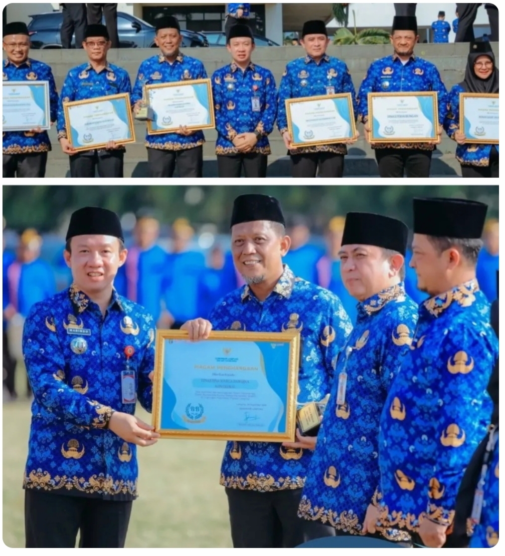 Dorong Kinerja Berorientasi Hasil, Sekdaprov Marindo Serahkan SAKIP Award 2025