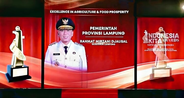 Komitmen Ketahanan Pangan Diakui Nasional, Pemprov Lampung Sabet Penghargaan Excellence in Agriculture dari Garuda TV