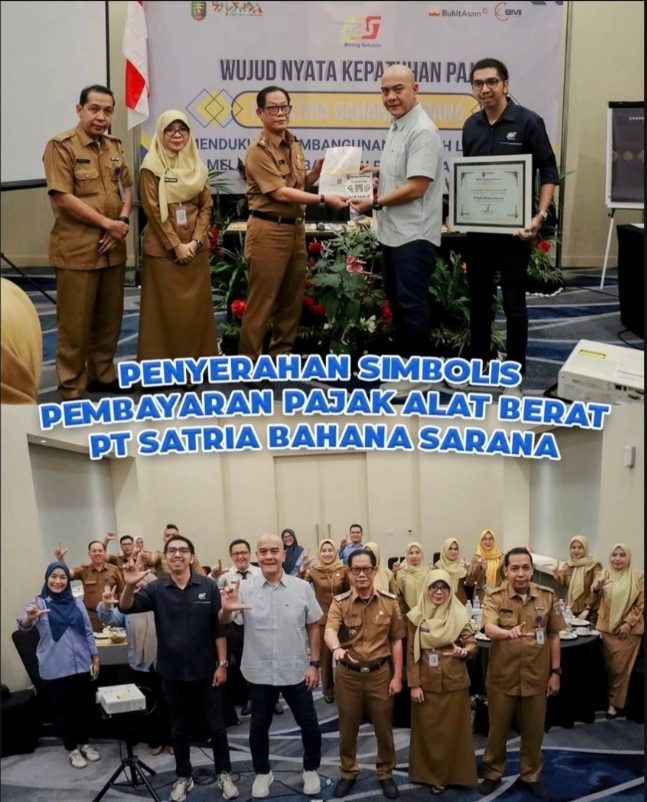 PT Satria Bahana Sarana Jadi Teladan, Bapenda Lampung Apresiasi Kepatuhan Pembayaran Pajak Alat Berat (PAB)