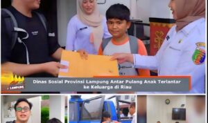 Wujud Sinergi Lintas Daerah: Dinsos Lampung Sukses Pulangkan Anak Terlantar 'Wisnu' ke Pelukan Keluarga di Riau