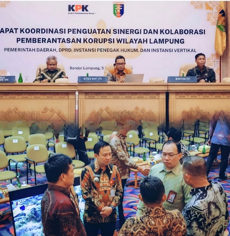 Pimpin Rakor Anti-Korupsi PBJ, Sekdaprov Marindo Dorong OPD Lampung Terapkan Three Lines Model