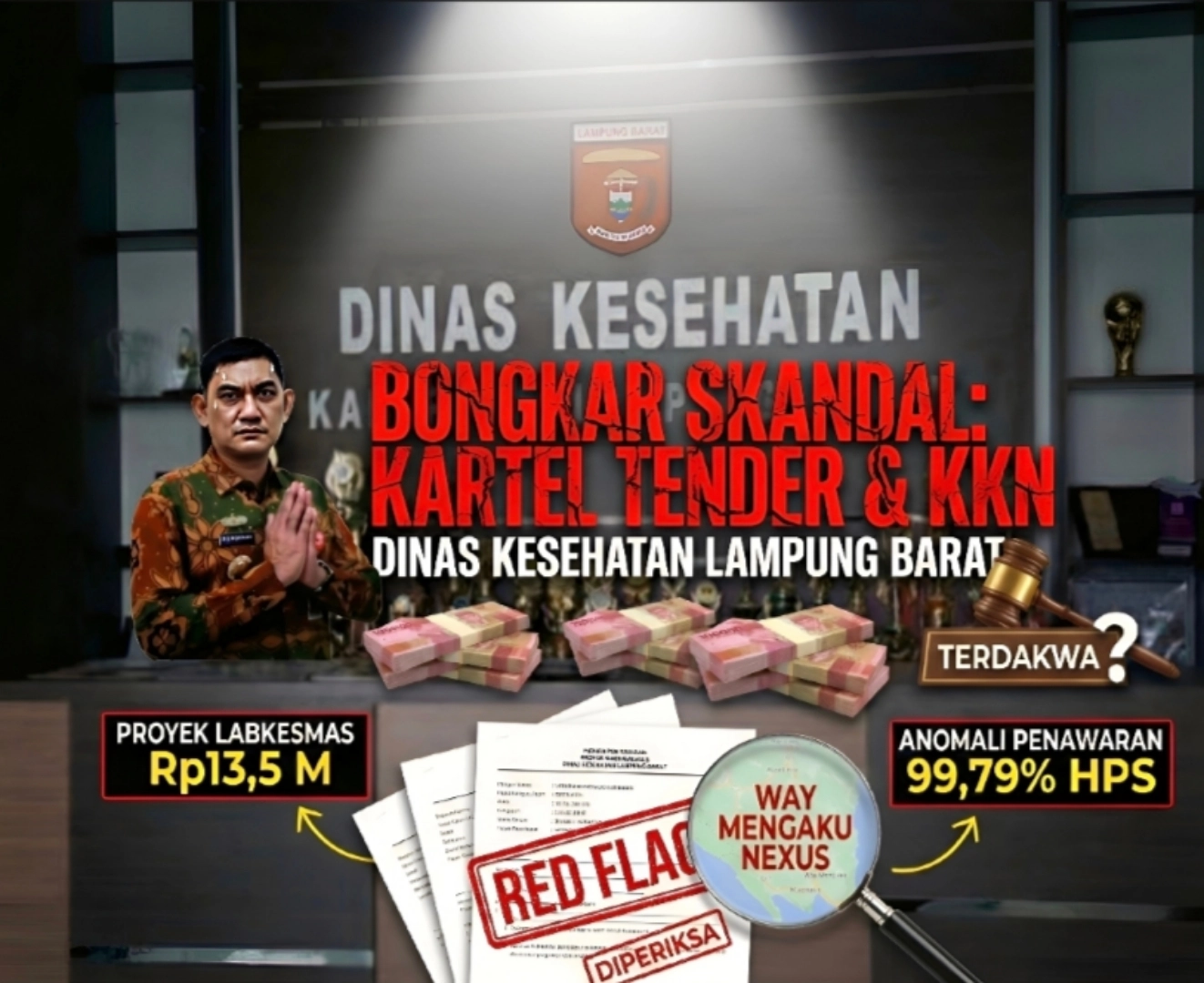 Bongkar Dugaan Kartel Tender Dinkes Lampung Barat: Dari Anomali Way Mengaku hingga Proyek Labkesmas Rp13,5 Miliar