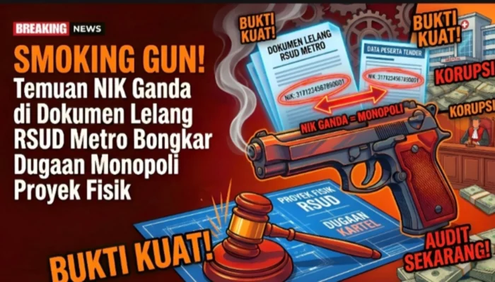 SMOKING GUN! Temuan NIK Ganda di Dokumen Lelang RSUD Metro Bongkar Dugaan Monopoli Proyek Fisik