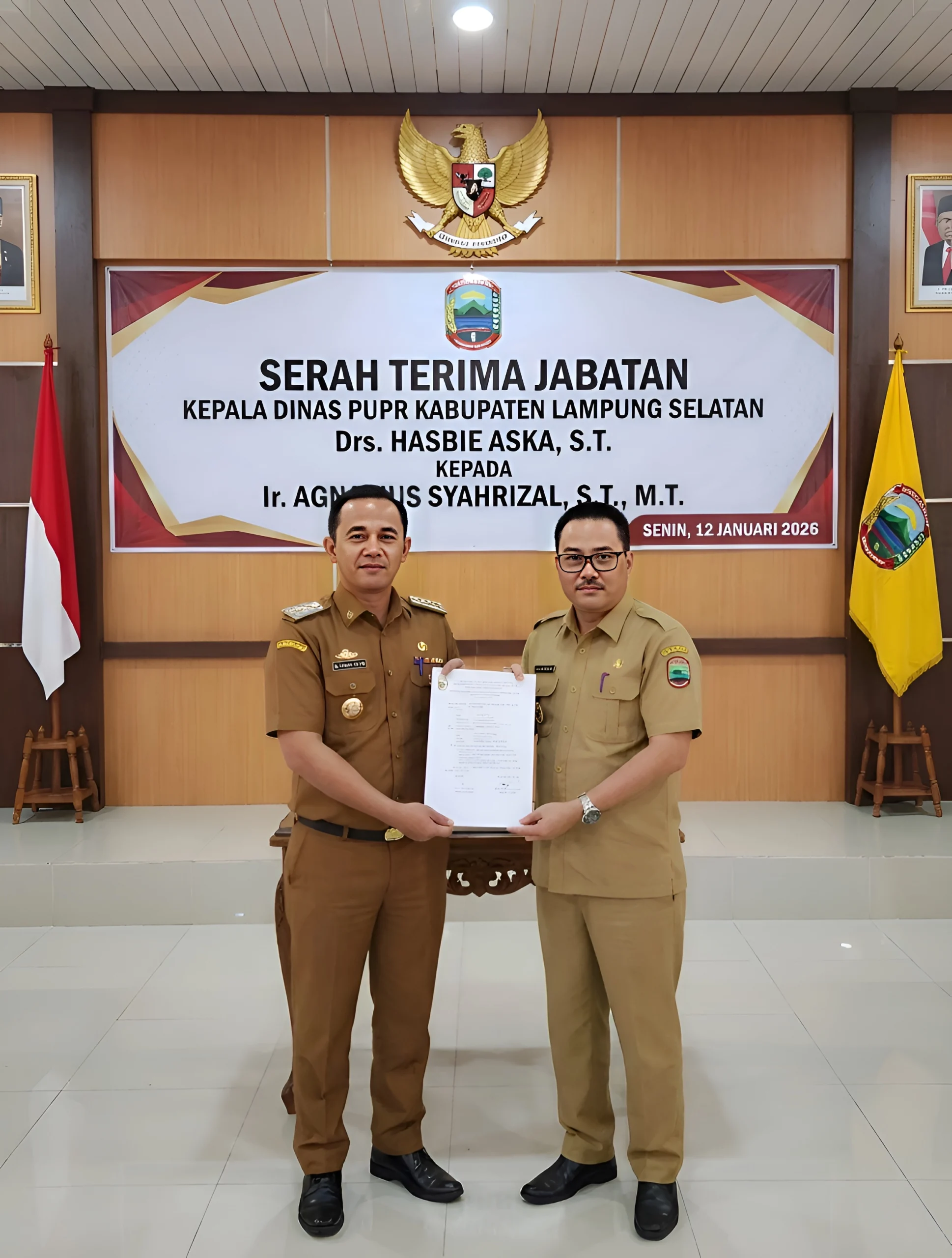 Estafet Pembangunan Infrastruktur Lamsel: Agnatius Syahrizal Resmi Gantikan Hasbie Aska Menjadi Kepala Dinas PUPR 1 Estafet Pembangunan Infrastruktur Lamsel: Agnatius Syahrizal Resmi Gantikan Hasbie Aska Menjadi Kepala Dinas PUPR