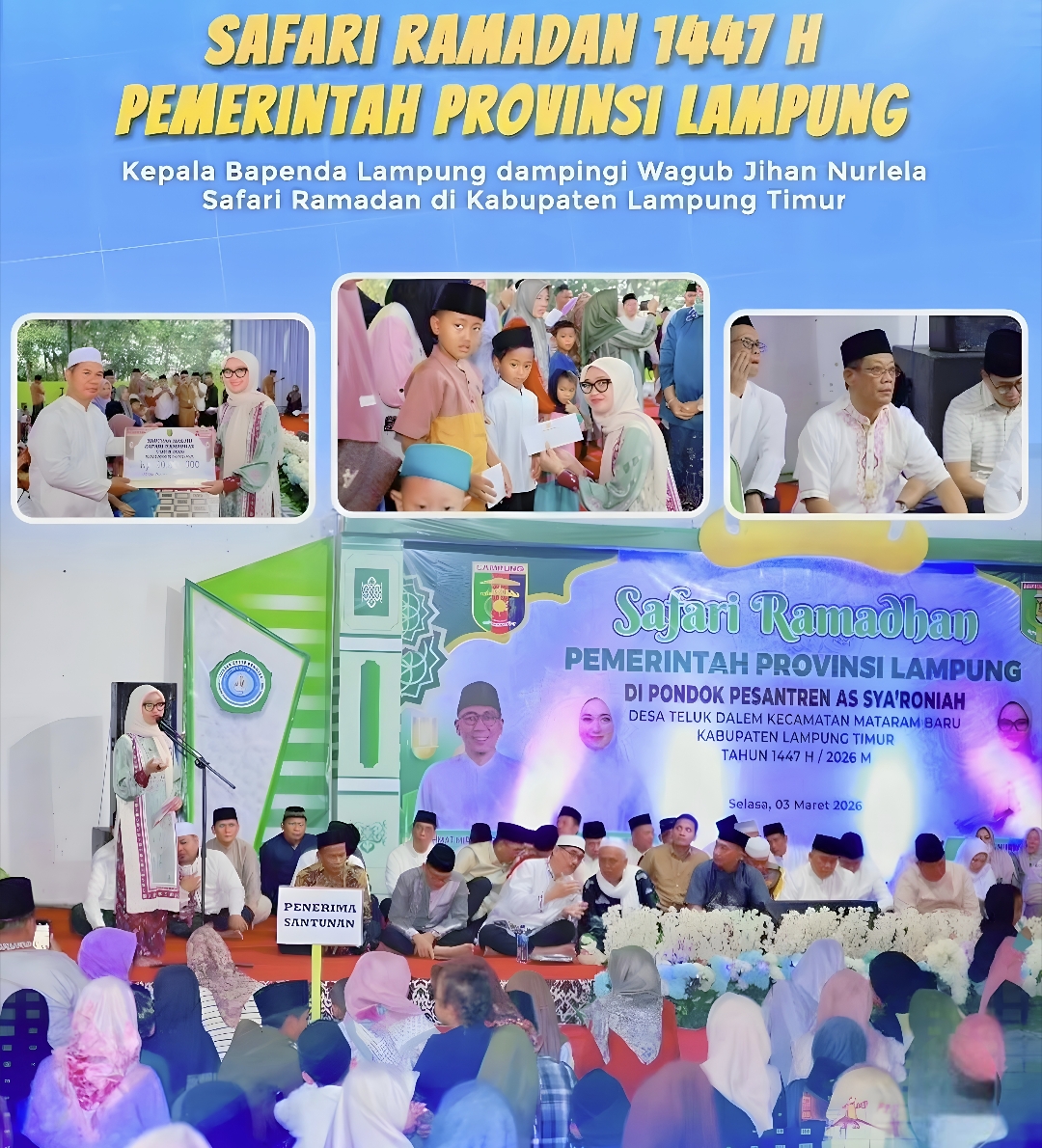 Pererat Silaturahmi, Kepala Bapenda Lampung Dampingi Wagub Jihan Nurlela Gelar Safari Ramadan di Ponpes As Sya'roniah 1 Pererat Silaturahmi, Kepala Bapenda Lampung Dampingi Wagub Jihan Nurlela Gelar Safari Ramadan di Ponpes As Sya'roniah