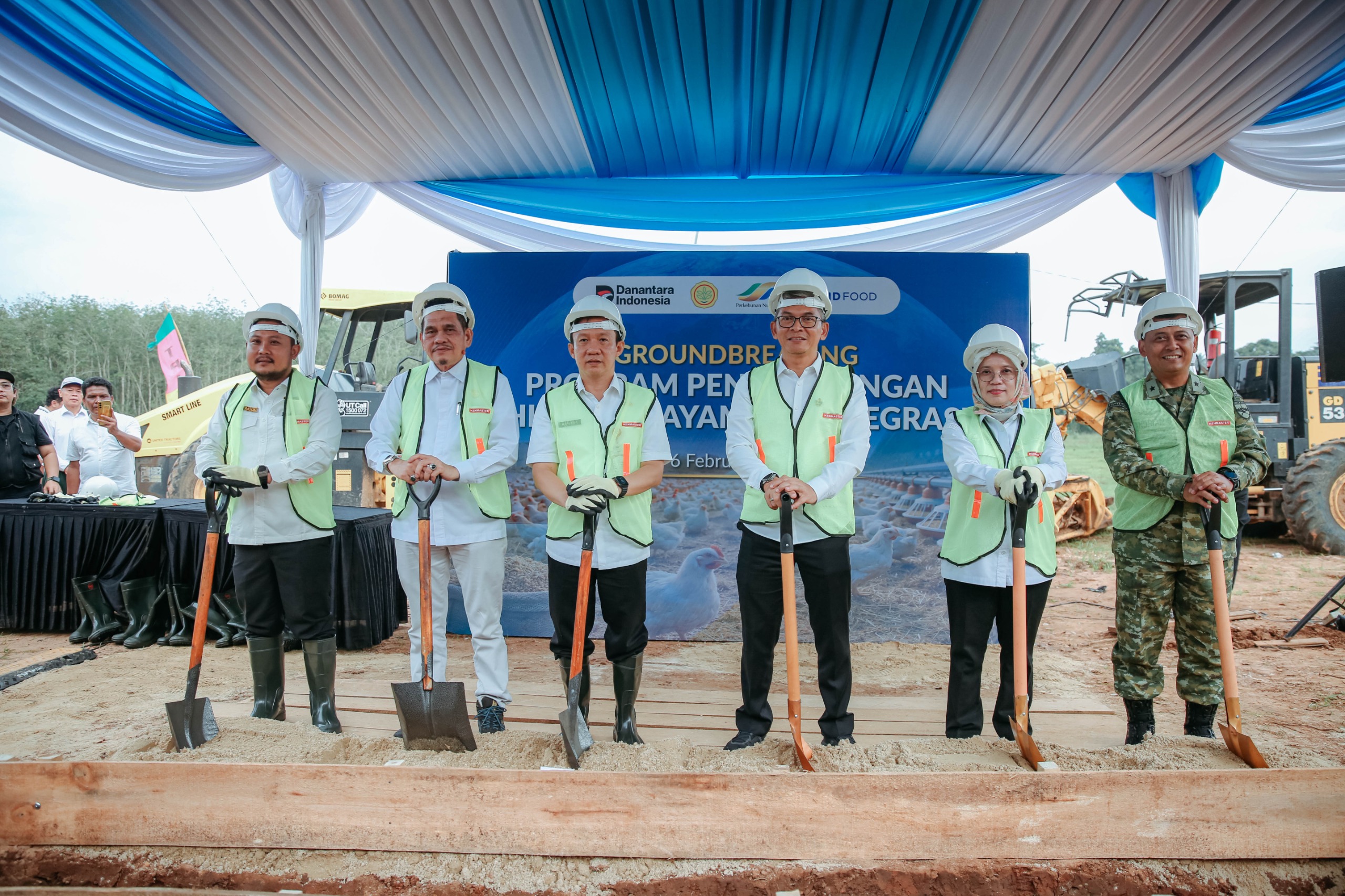 Pemprov Lampung, Kementan, dan PTPN I Gelar Groundbreaking Hilirisasi Ayam Terintegrasi Senilai Rp600 Miliar