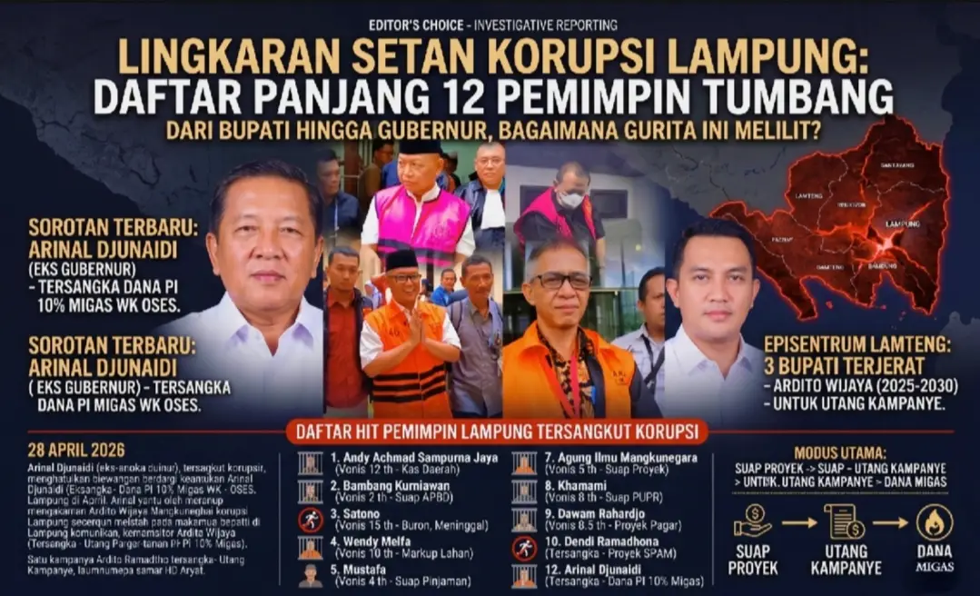 Lingkaran Setan di Tanah Sang Bumi Ruwa Jurai: Korupsi Kepala Daerah Lampung 1 Lingkaran Setan di Tanah Sang Bumi Ruwa Jurai: Korupsi Kepala Daerah Lampung