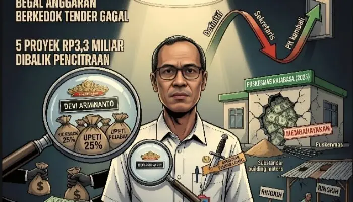 Kejahatan Kerah Putih Dinkes Lampung Selatan—Dari Sabotase Tender Gagal hingga Akrobat Jabatan (2024–2026)