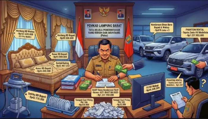 Dugaan Korupsi, Mark-Up Ekstrem, dan Skema Rental Fiktif di Bagian Umum Setdakab Lampung Barat